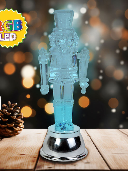 Figurină Iluminată Soldat Led Rgb 15x5x5 Cm Cu Lumină Schimbătoare De Culoare Decoratiune De Crăciun