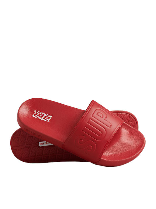 Men's Red Slides