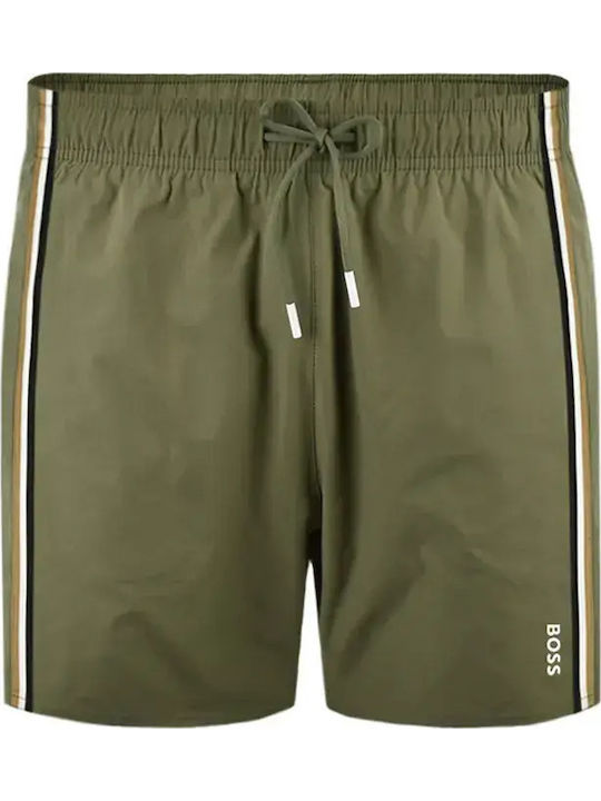 Men's Swimwear Shorts Olive Striped