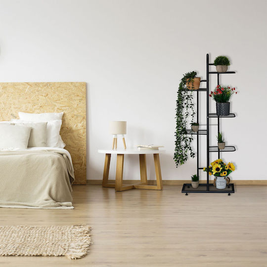 Relaxdays Βάση Γλάστρας Μαύρη 109.5x44x22εκ.