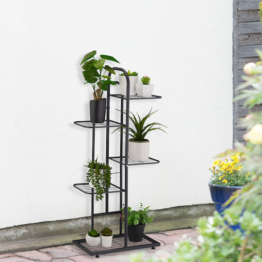 Relaxdays Suport Pentru Plante Negru 96x45x22 cm
