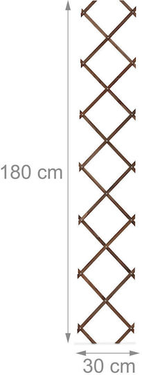 Relaxdays Βάση Γλάστρας Ξύλινη Καφέ με Καφασωτό 180x30εκ.