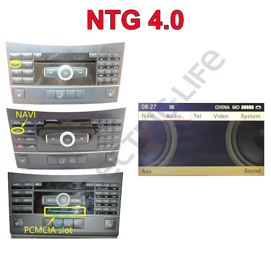 Lm Digital Lm Kh2 502 Sq Οθόνη Oem Multimedia Αυτοκινήτου Mercedes E W212 2009 > 2012 Carplay Androidauto Bt Gps Wifi Gprs