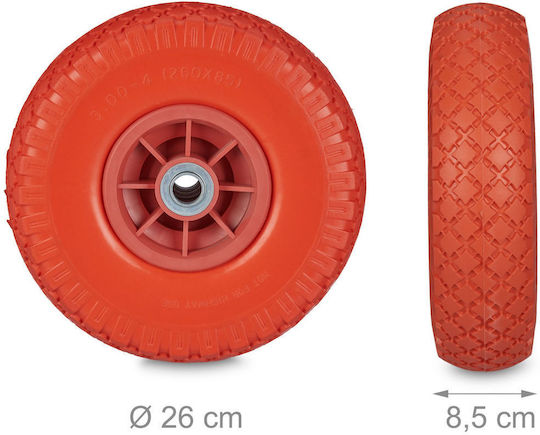 Relaxdays 10036111_47 Rubber Wheel for Stroller 260x85mm