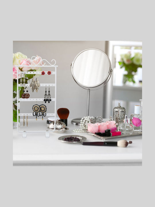 Relaxdays Jewellery Stand White 30.5x16.5x6.5cm