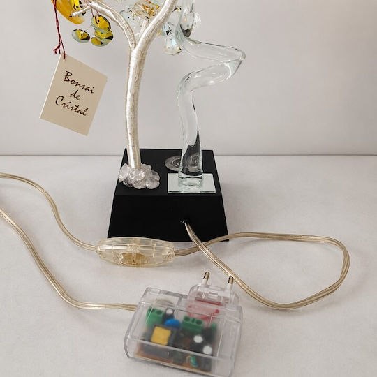 Dekoratives Tischlampen E14 Blume 22x11x40cm 15027-IL