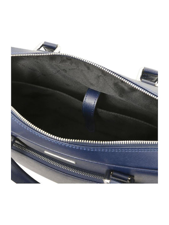 Tuscany Leather Shoulder / Handheld Laptop Bag in Blue Color TL142551