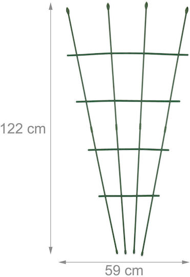 Relaxdays Set 2 Garden Trellises Dark Green 122x1.5x59 Cm