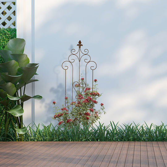 Trellis Climbing Plants Relaxdays Vintage Design 116x35cm Brown Color