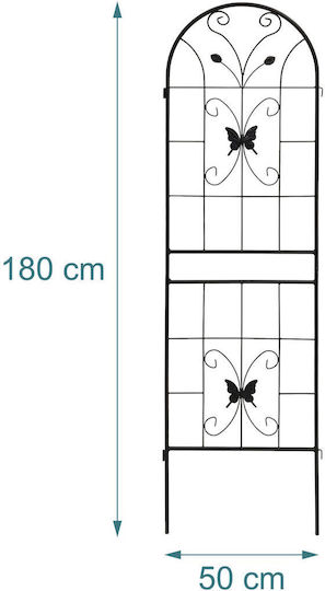 Set 2 Suporturi Pentru Plante Cățătoare Relaxdays Metal Negru 180x50x1.5cm