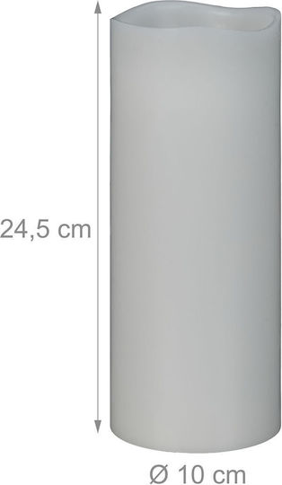 Relaxdays Διακοσμητικό Φωτιστικό LED Κερί 2τμχ 24.5x10εκ.