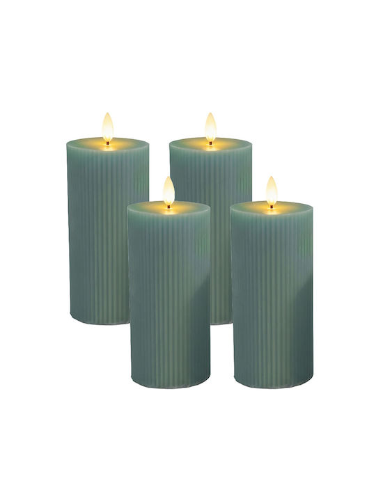 Relaxdays Lămpi Decorative Pentru Masă LED Lumânare 4 Buc 18x7.5 cm