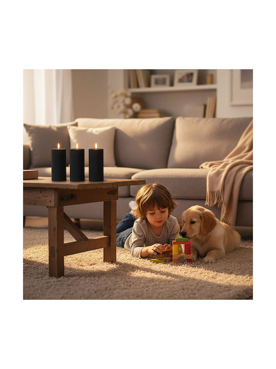 Relaxdays Lămpi Decorative Pentru Masă LED Lumânare 4 Buc 18x7.5 cm