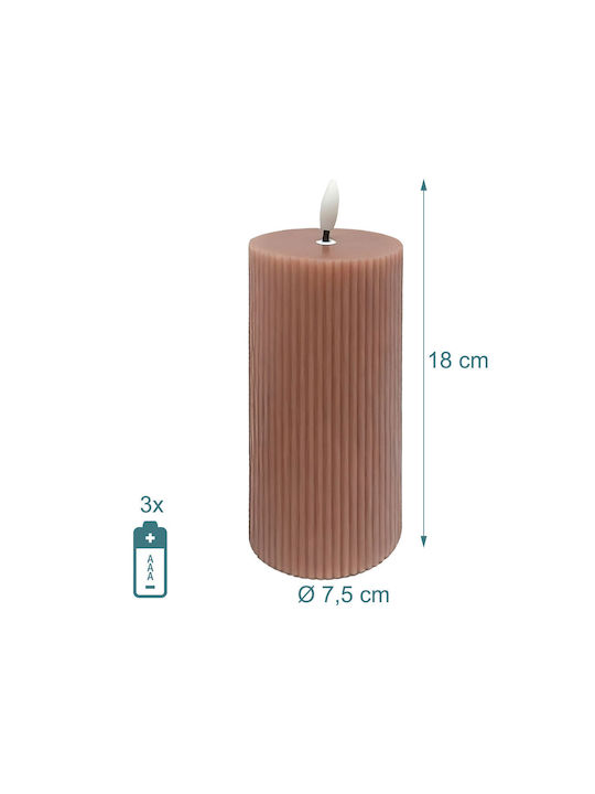 Relaxdays Lămpi Decorative Pentru Masă LED Lumânare 4 Buc 18x7.5 cm