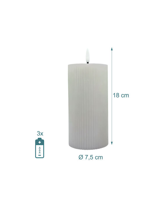 Relaxdays Lămpi Decorative Pentru Masă LED Lumânare 4 Buc 18x7.5 cm