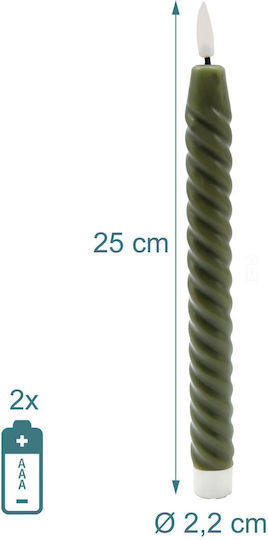 Relaxdays Διακοσμητικό Φωτιστικό LED Κερί 6τμχ 25x2.2εκ.