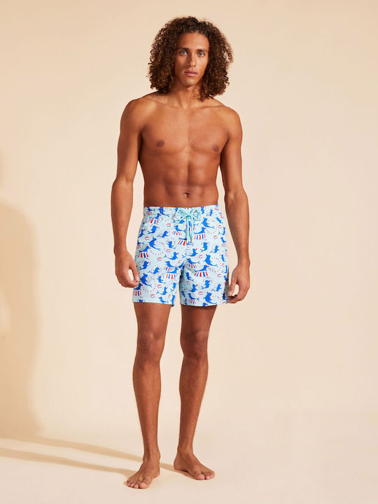Ανδρικό Μαγιό Σορτς Lightblue με Σχέδια