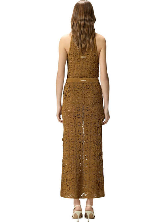 Fustă Maxi Floral Maro