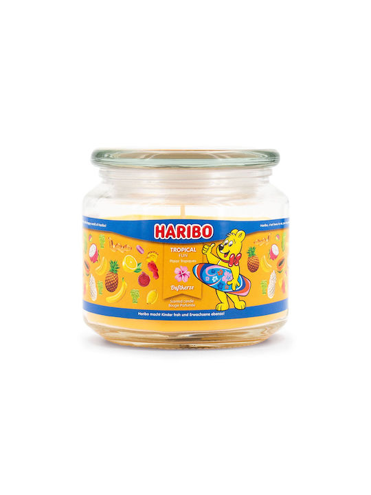 Relaxdays Lumânare Aromatică în Borcan Galben 300gr