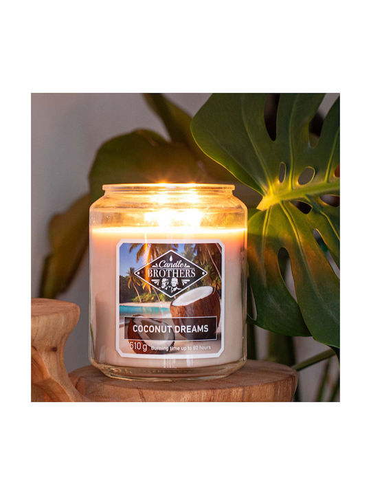 Relaxdays Aromatic Brown Candle 13x10cm