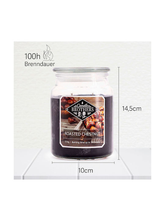 Relaxdays Aromatic Brown Candle 15x10cm