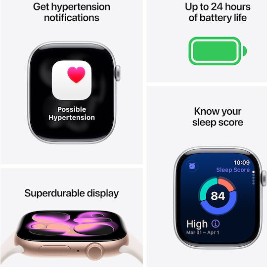 Apple Watch Series 11 Titanium 46mm Waterproof with eSIM and Heart Rate Monitor (Natural Titanium Case with Natural Milanese Loop - M/L)