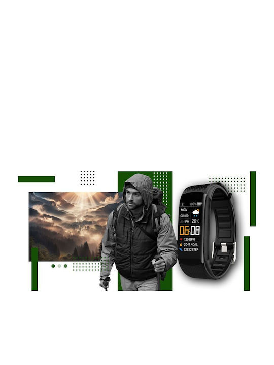 Giewont Gw200-5 Black Green Smartwatch 2 Straps