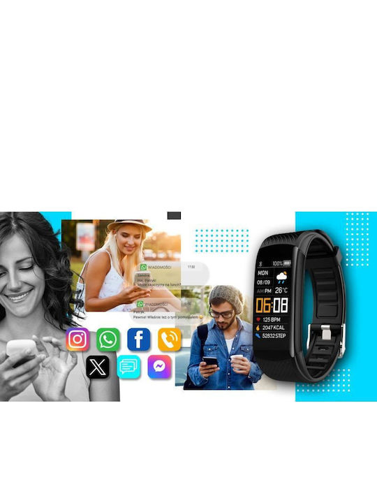 Giewont Gw200-7 Black Blue Smartwatch 2 Straps
