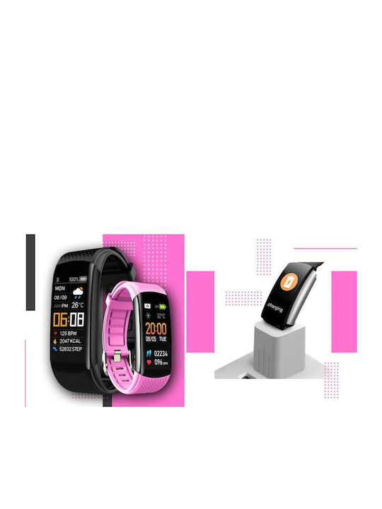 Giewont Gw200-4 Schwarze Pink Smartwatch 2 Armbänder