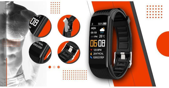 Giewont Gw200-9 Black Orange Smartwatch 2 Straps