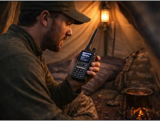 Baofeng UV-5R EU MINI Wireless Two-Way Radio UHF/VHF 5W with Coloured Display in Gray Colour