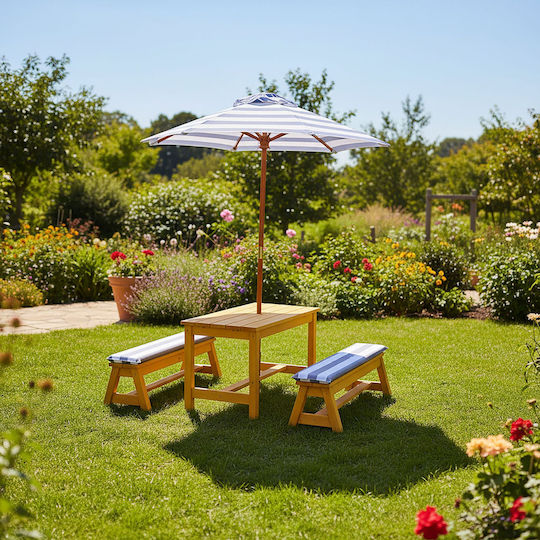 Σετ Παιδικό Τραπέζι με Καρέκλες Λευκό Relaxdays