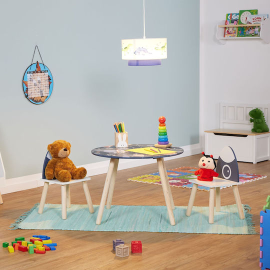 Set Masă Pentru Copii cu Scaune Multicolor Relaxdays