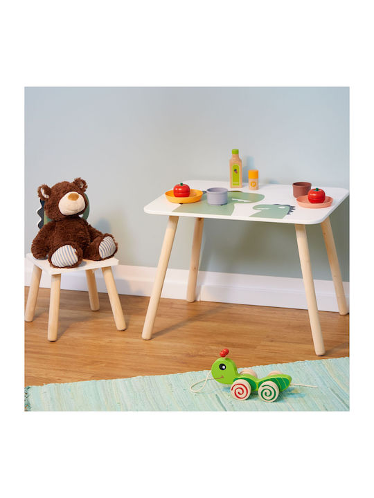 Relaxdays Kinder Tische Set mit Stühlen Weiß Relaxdays