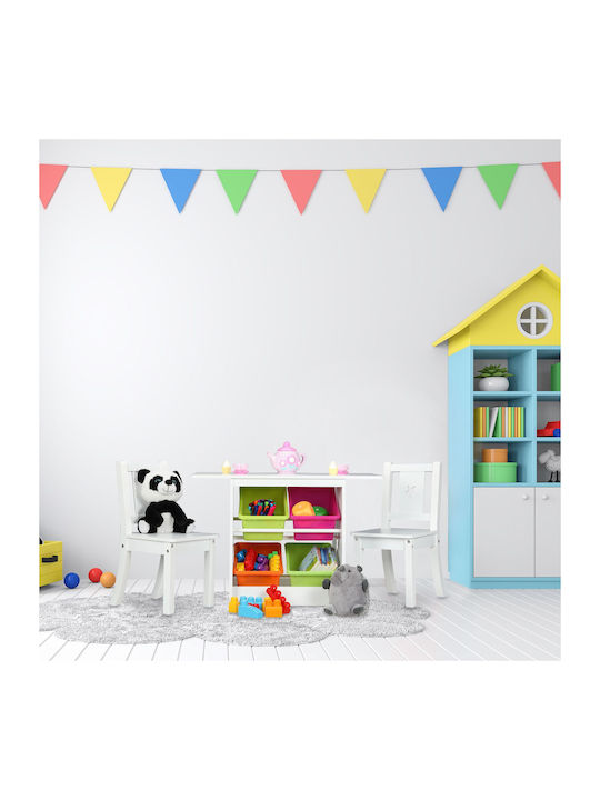 Set Masă Pentru Copii cu Scaune Alb Relaxdays