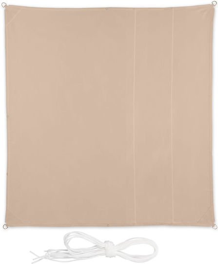 Relaxdays Plasă Pătrată De Umbrire Bej 2.5x2.5m