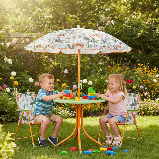 Set Masă Pentru Copii cu Scaune Multicolor Relaxdays