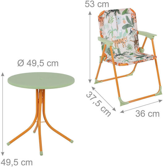Set Masă Pentru Copii cu Scaune Multicolor Relaxdays