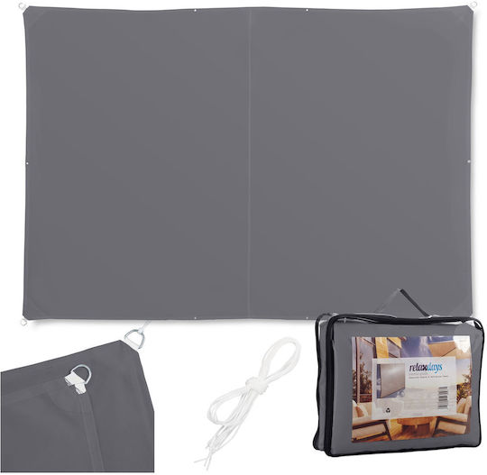 Relaxdays Shade Sail Grey 2x3m Relaxdays Shade Sail Grey 2x3m