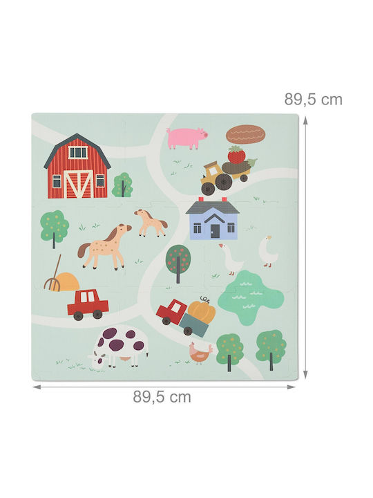 Relaxdays Interaktives Kinder-Bodenpuzzle 9 Teile