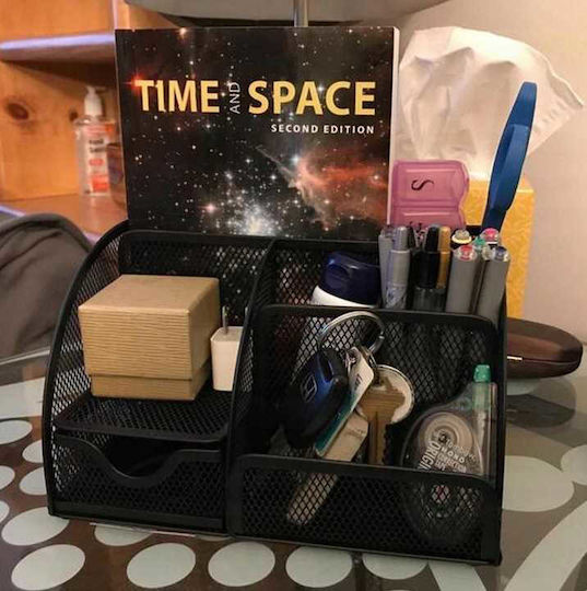 Desk Organizer 6 Compartments Black