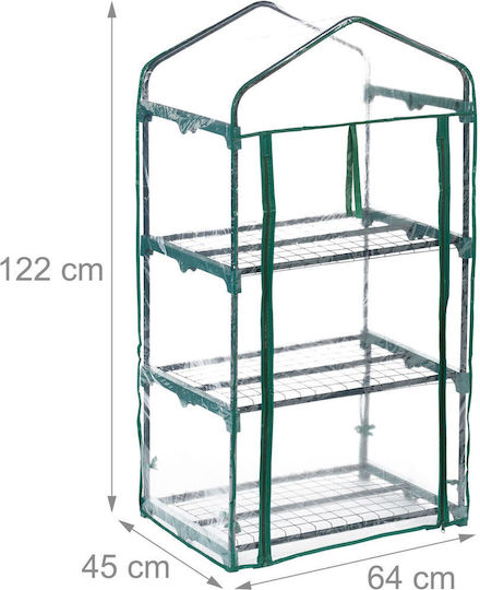Relaxdays Gewächshaus 1,22x0,64x0,45m