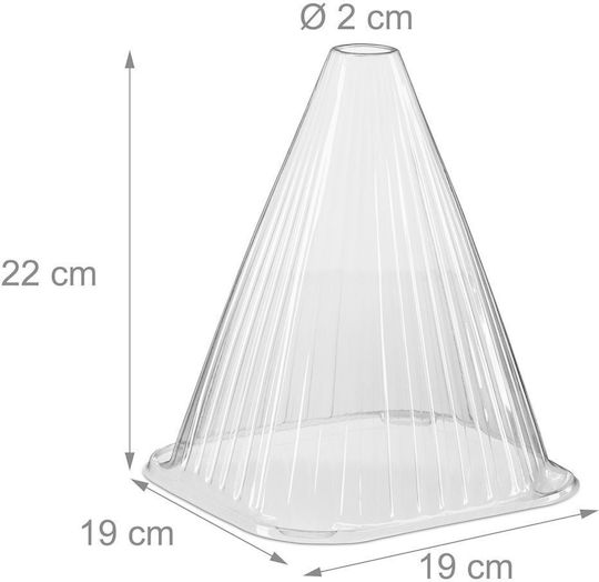 Set 24 Huse Pentru Plante Relaxdays Transparente 22x19x19cm