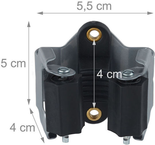 Комплект 10 Държачи За Инструменти Relaxdays Черен Сив 5x4x5.5 См