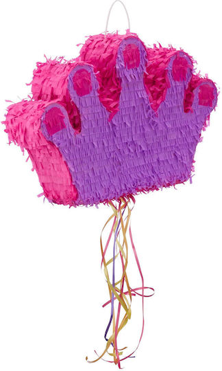 Crown Pinata Relaxdays Pink Burgundy 31x49x10cm