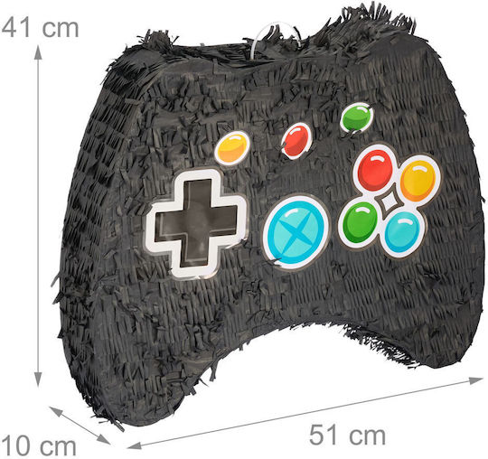 Relaxdays Set Controler Pinata Albastru Roșu Negru 41x10x51 Cm