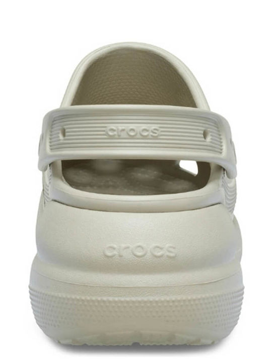Crocs Classic Crush Γυναικεία Σαμπό Μπεζ