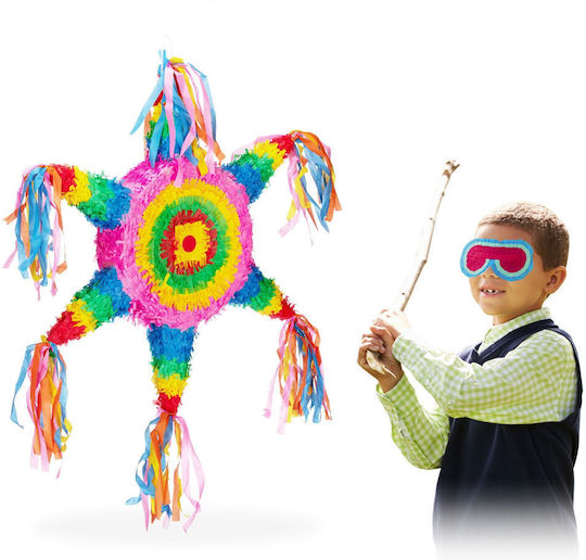 Bunte Stern Pinata Relaxdays 62x54x8,5cm Mehrfarbig