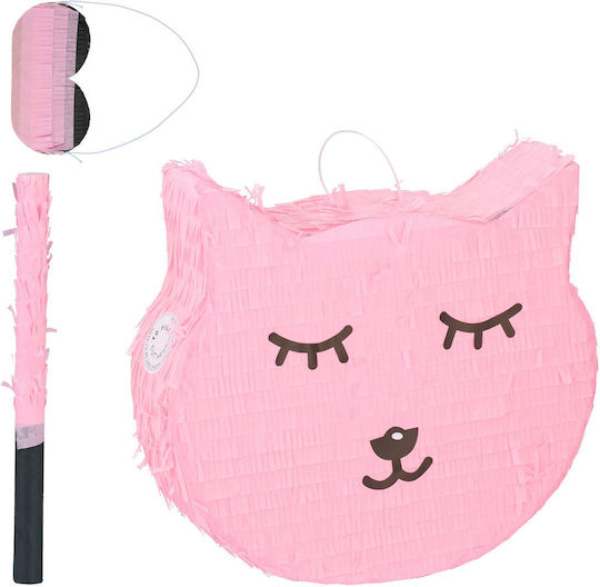Cat Pinata Relaxdays Rosa 34x37x9cm Set Stock Maske