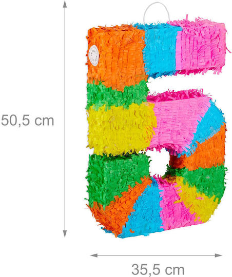 Piñata De Ziua De Naștere Relaxdays Multicolor 50,5x35,5x7,5cm Set 1 Bucată